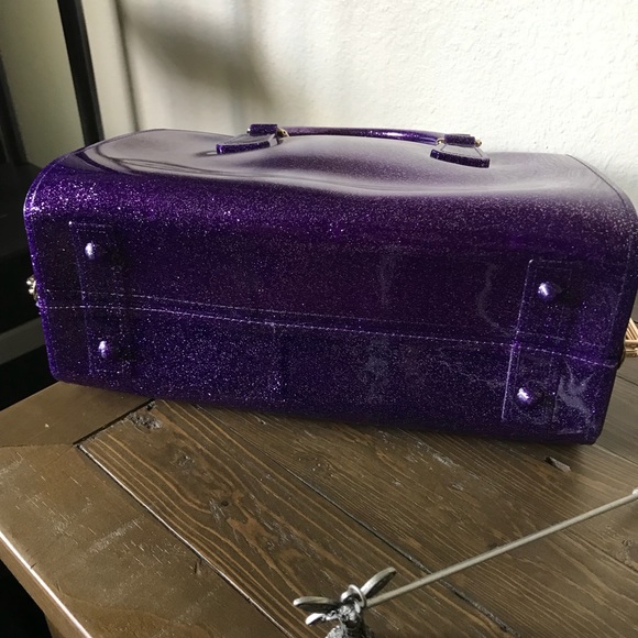 ๐ฅLast One๐ฅPurple Sparkle Jelly Satchel - Picture 4 of 5